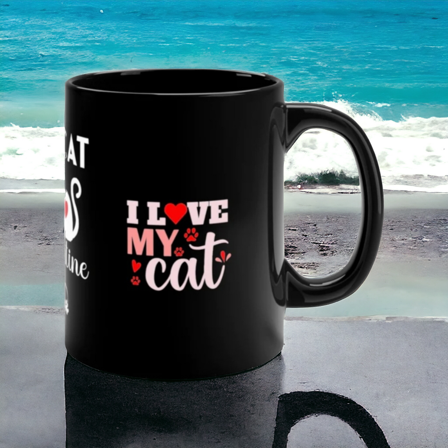 VALENTINE CAT MUG - My Cat is my Valentine Coffee Mug - Mugscity