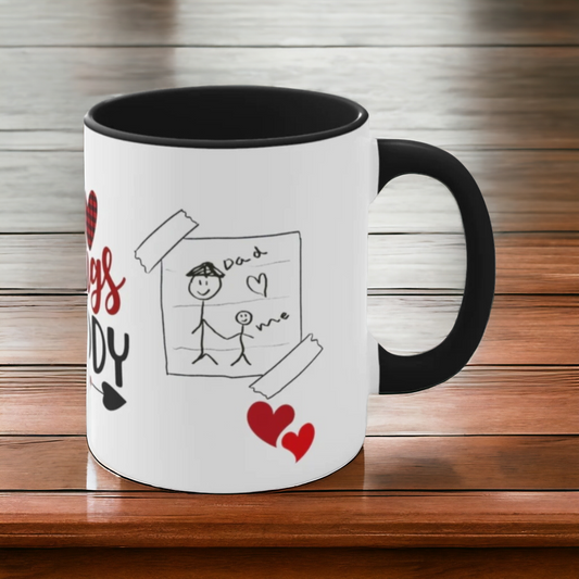 MY HEART Belongs to DAD Mug, Valentine's Day Gifts for Fathers, Father's Day Gifts, Gifts for Dad, Dad Coffee Mugs, Fathers Appreciation Gift