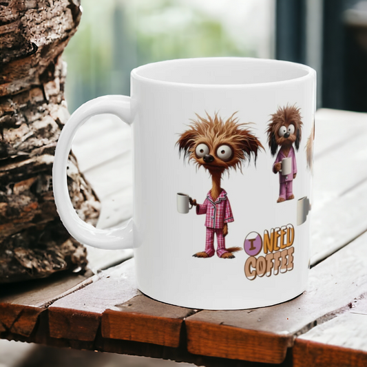 I NEED COFFEE FUNNY MUG COFFEE CUP by MUGSCITY23™️ - Free Shipping