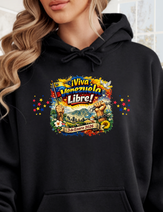 VIVA VENEZUELA LIBRE Unisex Hoodie Sweatshirt | MUGSCITY23