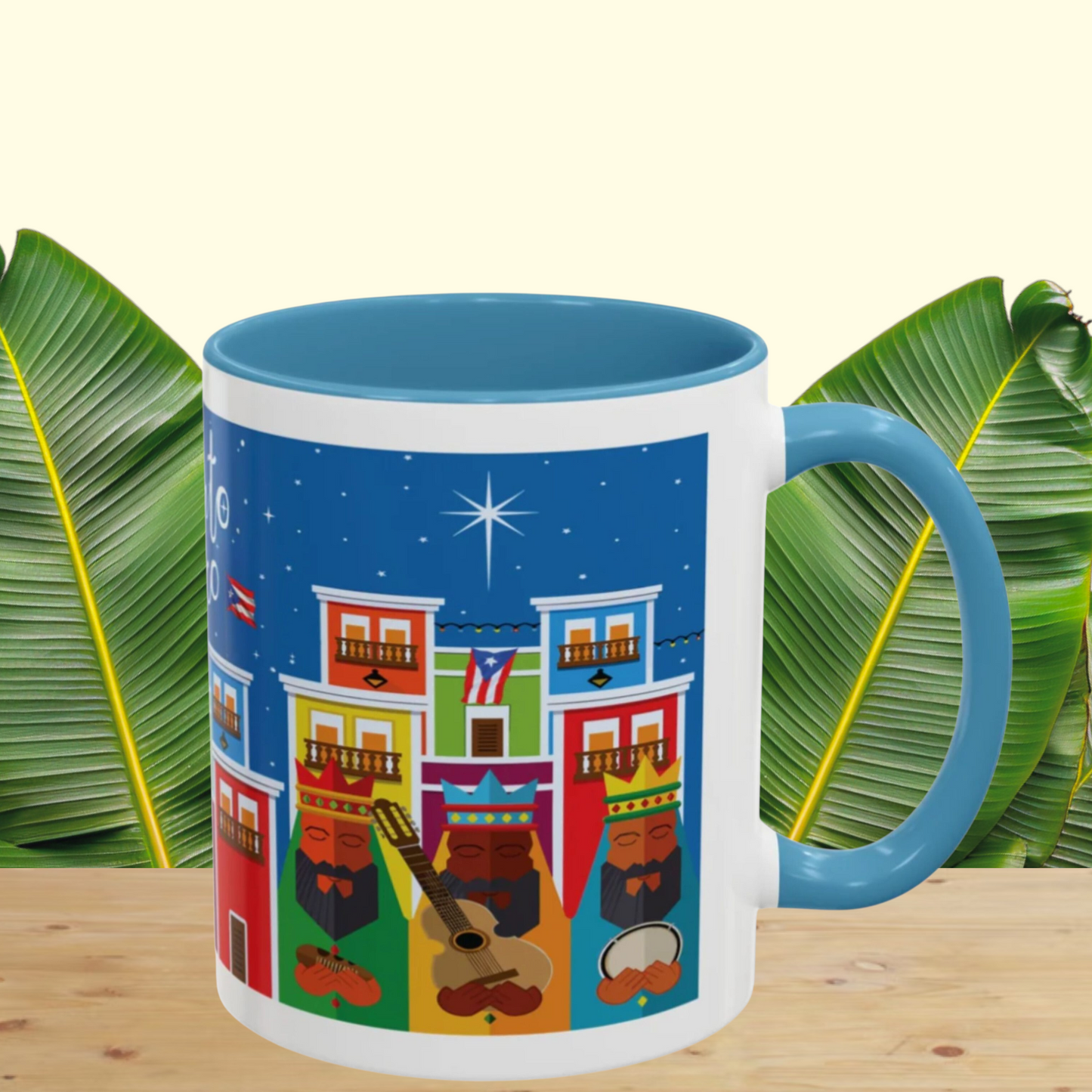 THREE KINGS IN OLD SAN JUAN PUERTO RICO MUG TAZA REYES MAGOS | 4EVERBORICUA